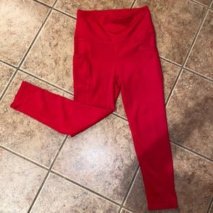 Red Workout Leggings